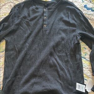 Boy’s Black Henley Shirt